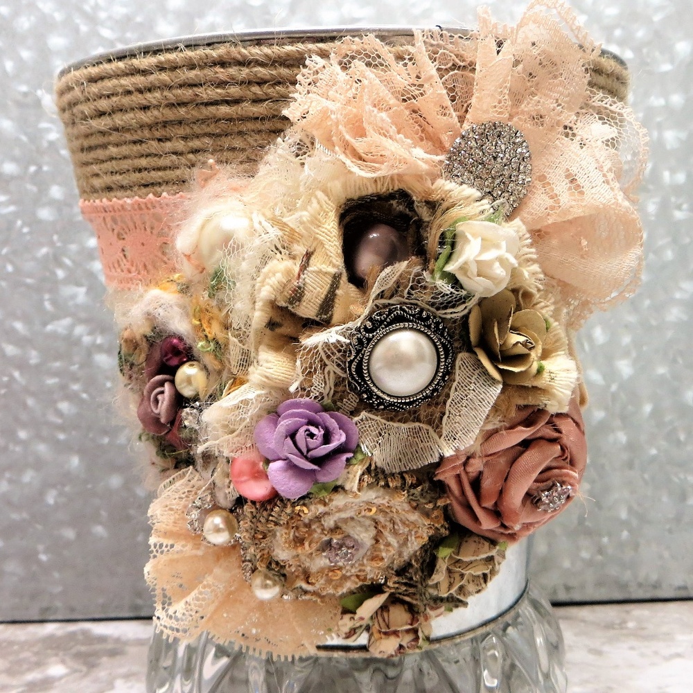 Decorated bucket full of beautiful mystery jewelry